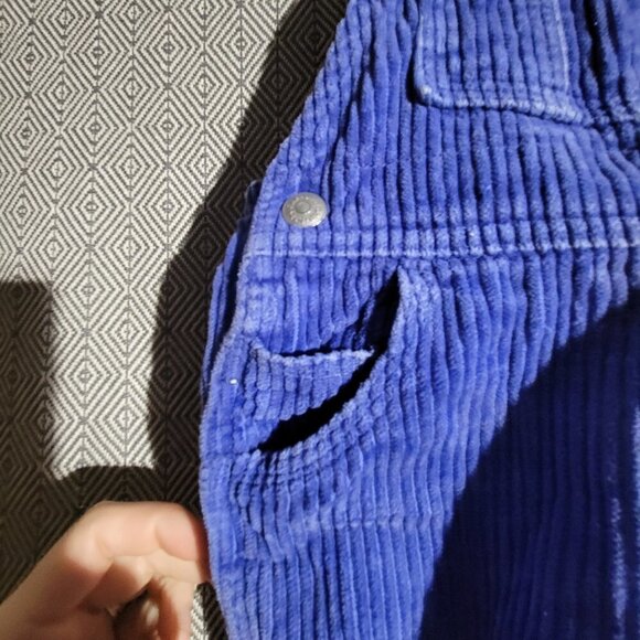 Baby Gap Vintage Unisex Blue Corduroy Overalls With Snaps Size 6-12M - Picture 11 of 16